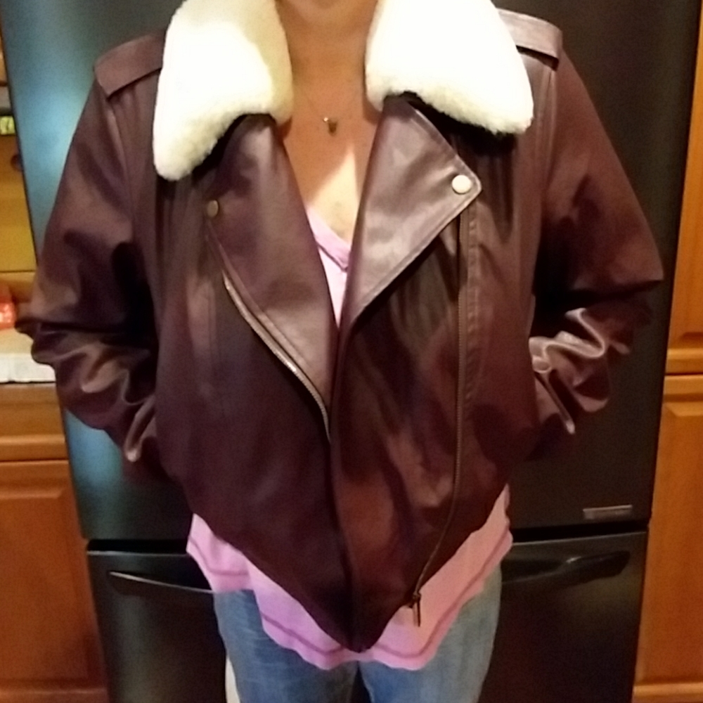 Faux leather jacket